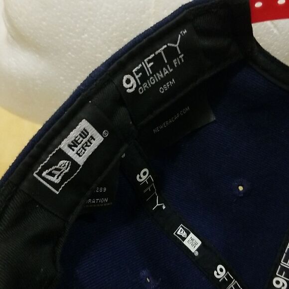 Vintage New England Patriots New Era NFL Vintage Blue Red Snapback Hat Ball Cap - Picture 7 of 7